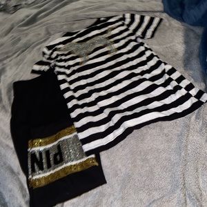 PINK bling outfit shirt xs sweats large